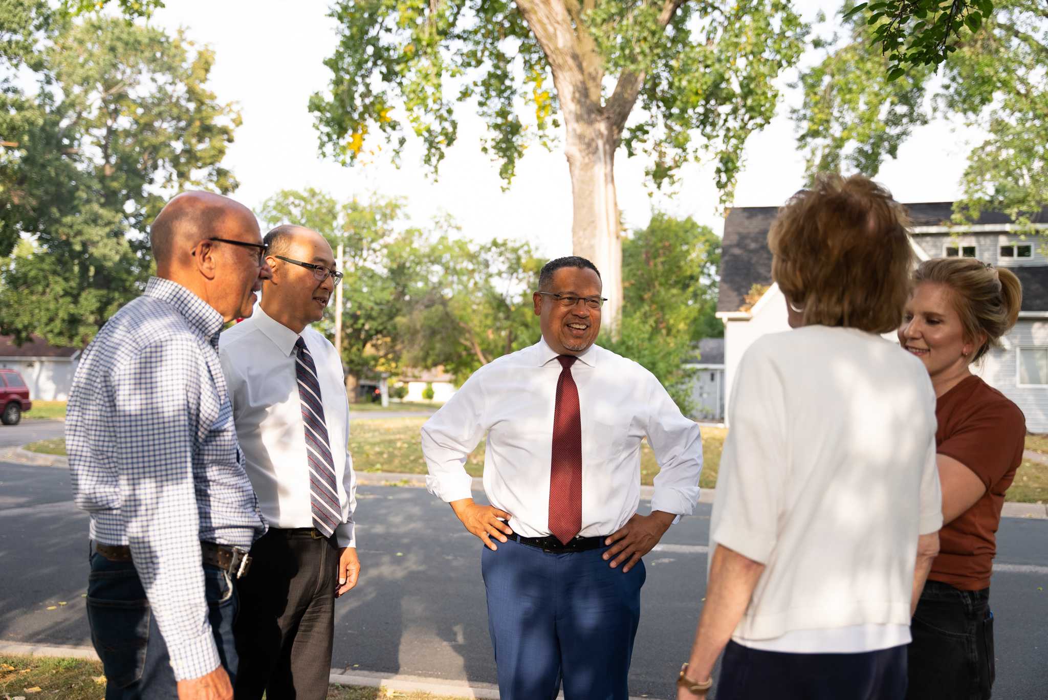 Keith Ellison with neighbors